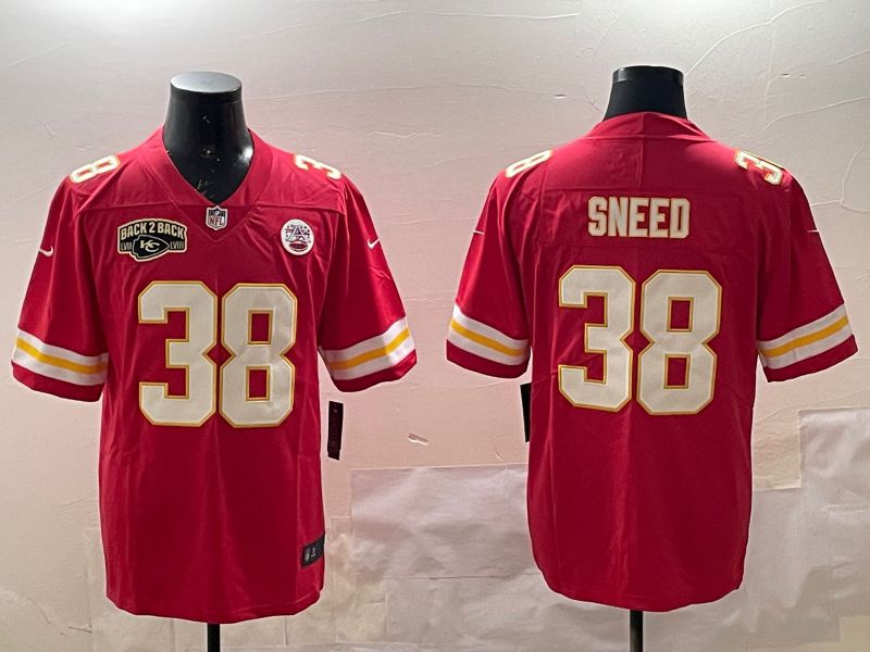 Men Kansas City Chiefs #38 Sneed Red Second generations 2025 Nike Limited NFL Jersey style 4